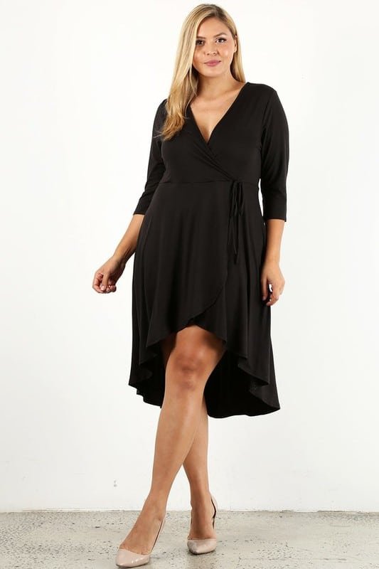 Vestido Isabel negro plus size